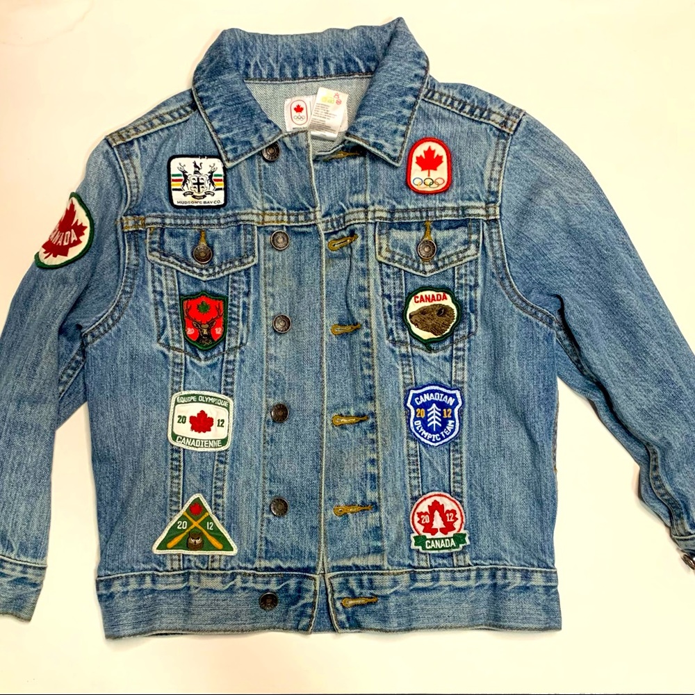 Hudson Bay 2012 Canadian Olympic Jean Jacket with sport patches